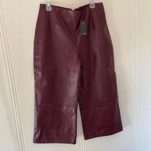 NWT Guess wide leg faux leather culotte